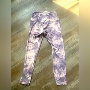 Lululemon Leggings Purple White Tie Dye Size 6